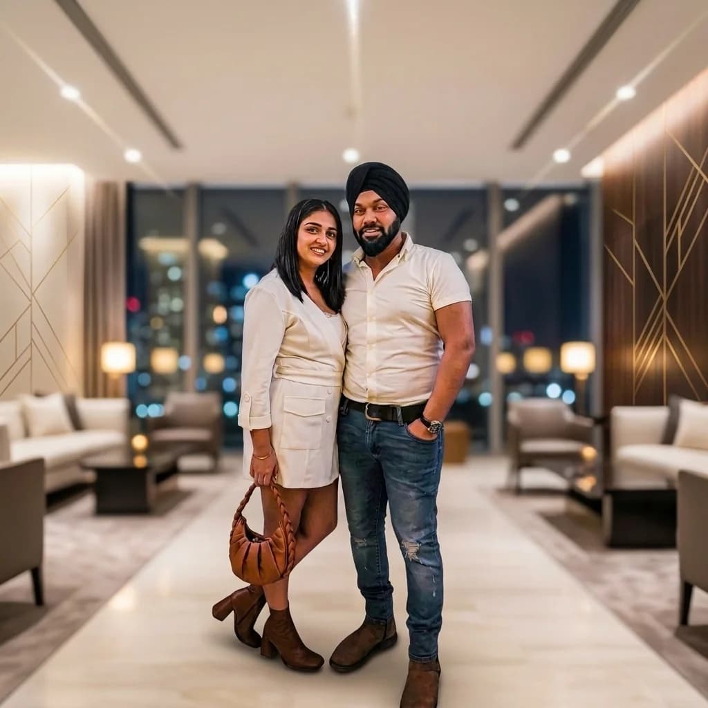 VIB Interiors founders — Harmeet Singh and Tia Kaur